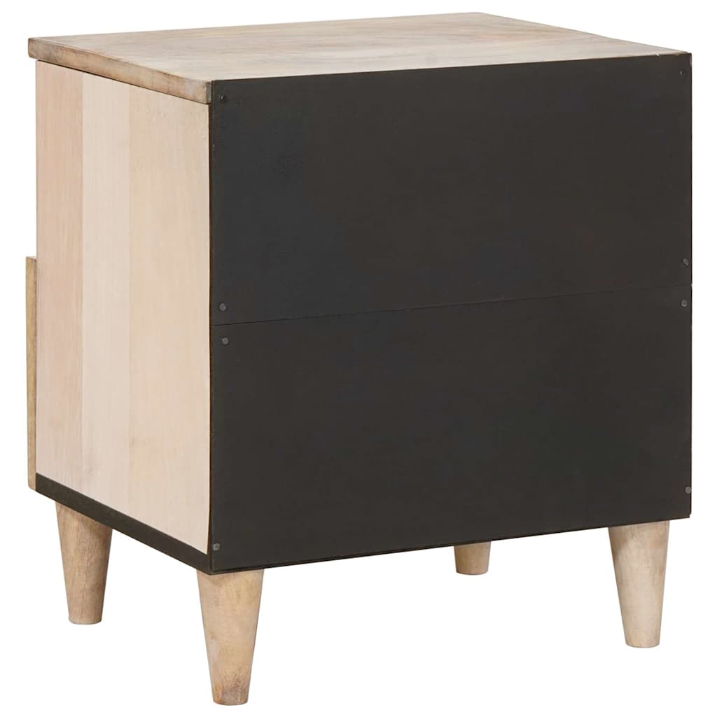 Nattbord med skuff 2 pcs Beige 40 x 33 x 46 cm heltre mango
