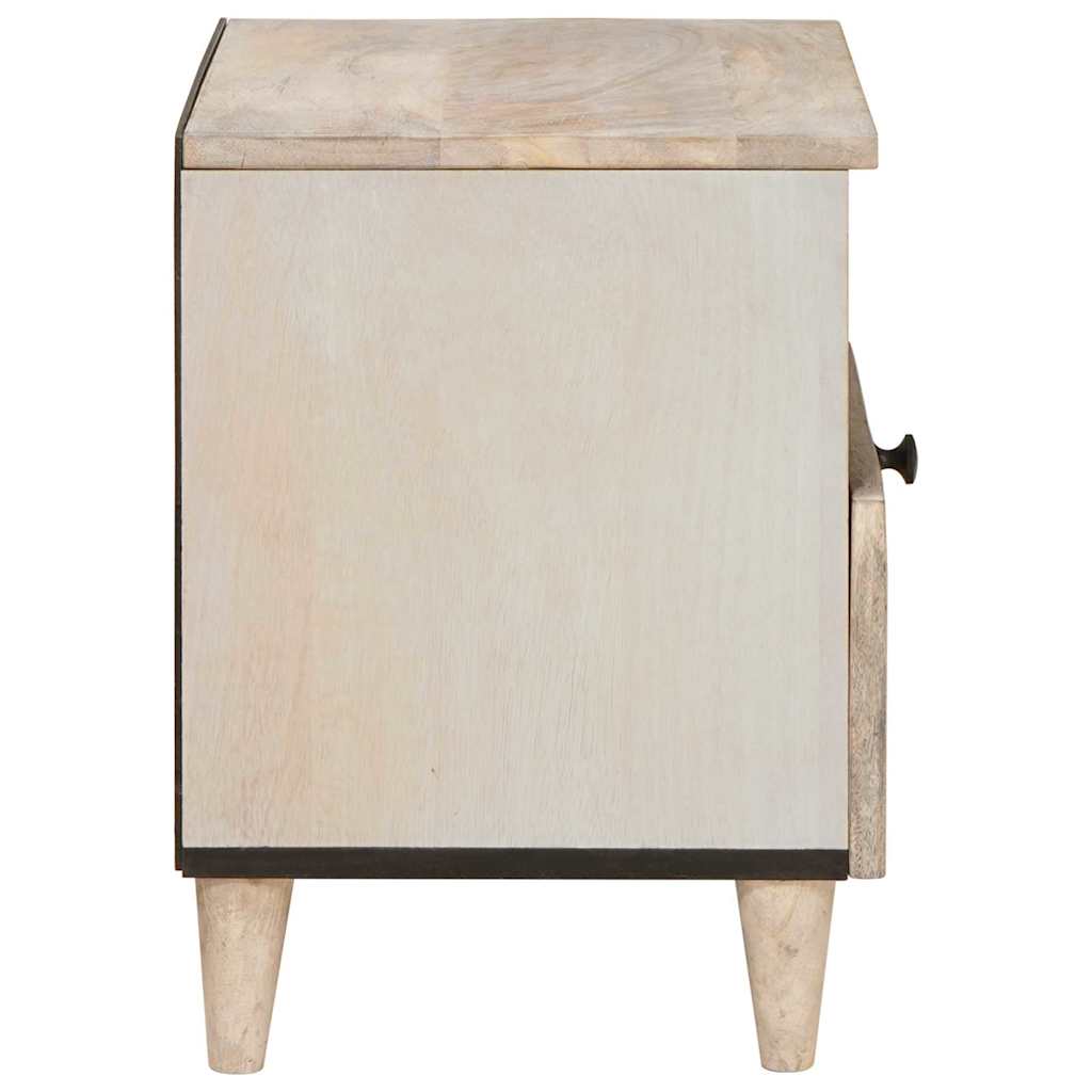 Nattbord med skuff 2 pcs Beige 40 x 33 x 46 cm heltre mango