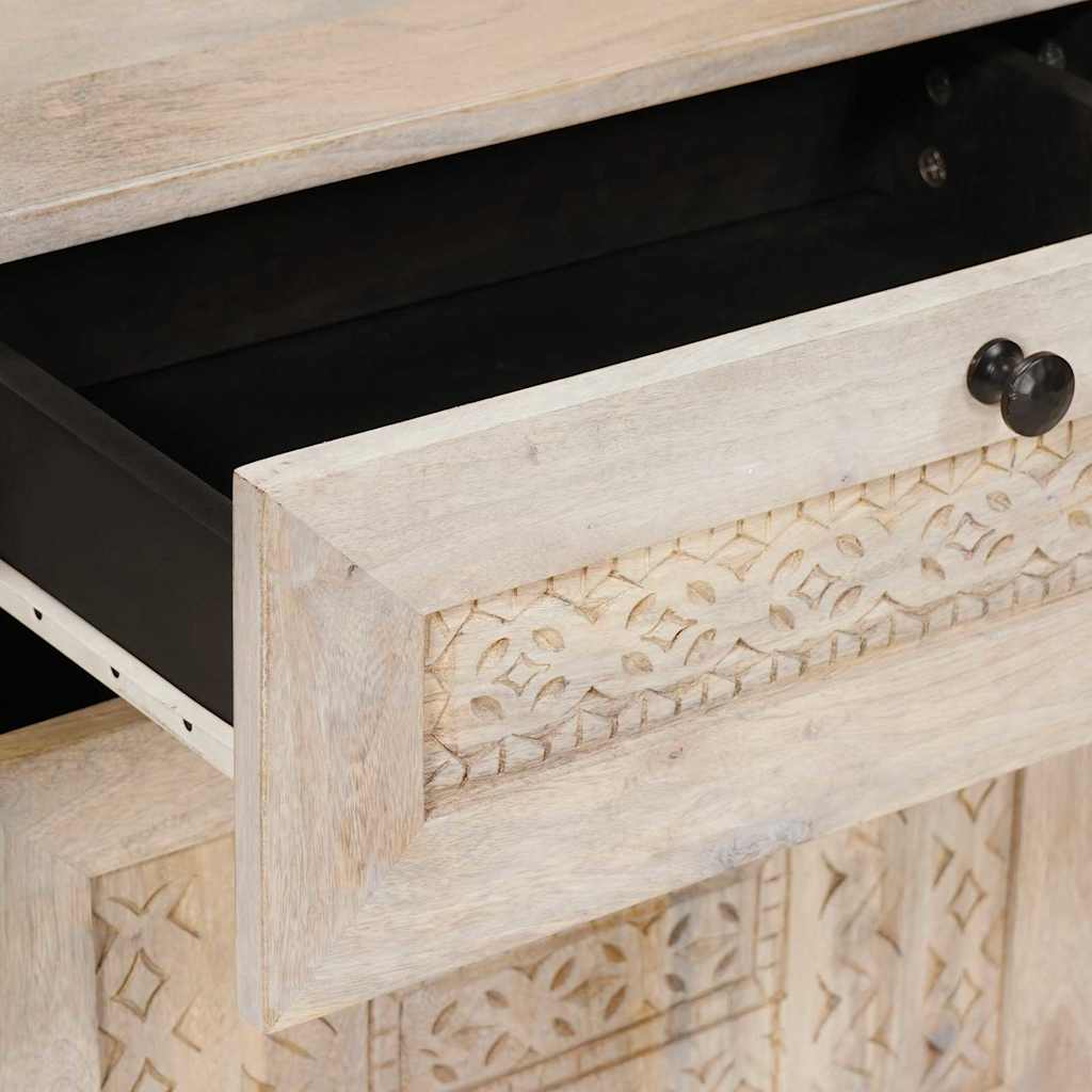 Nattbord med skuff med dør Beige 50 x 33 x 60 cm heltre mango