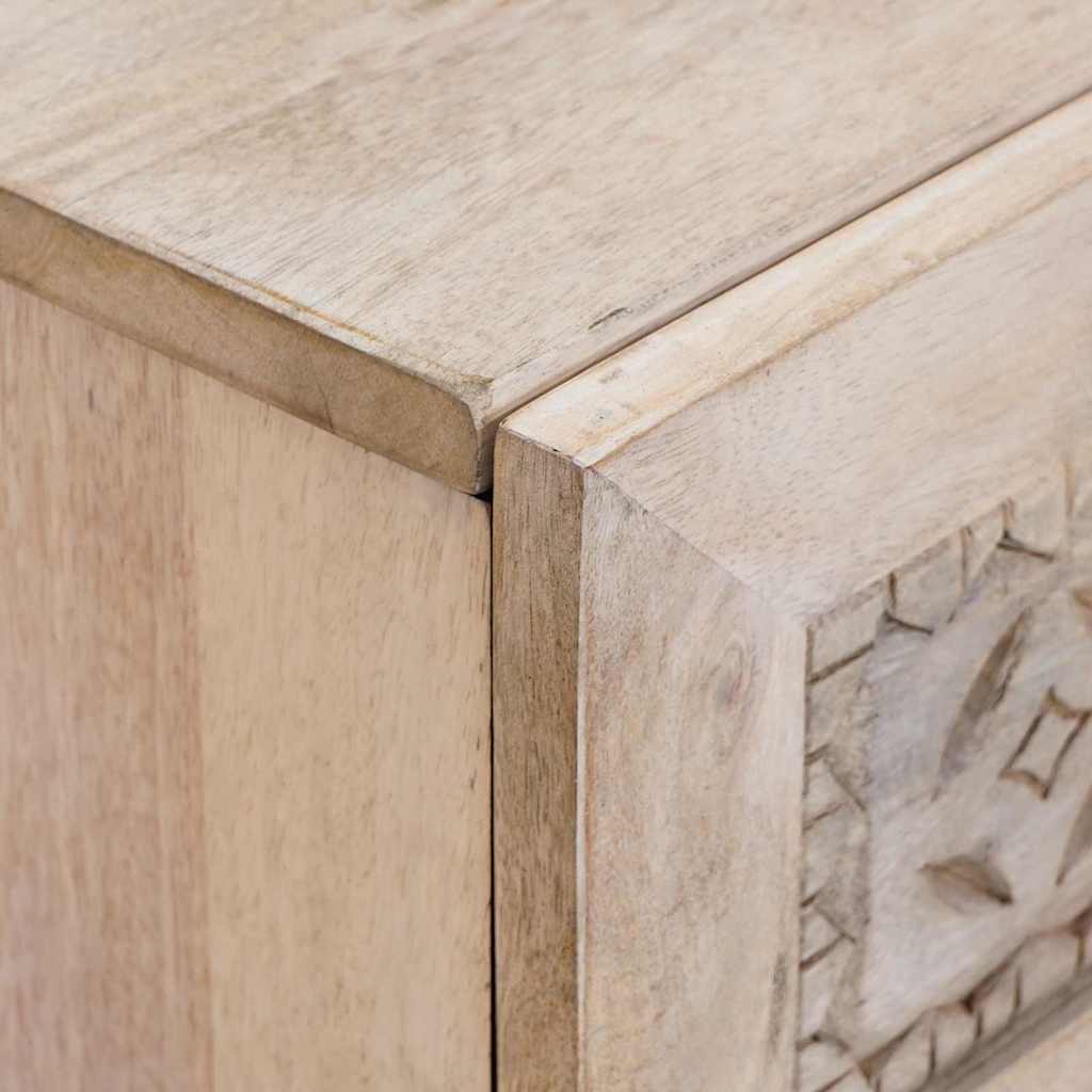 Nattbord med skuff Beige 50 x 33 x 60 cm heltre mango