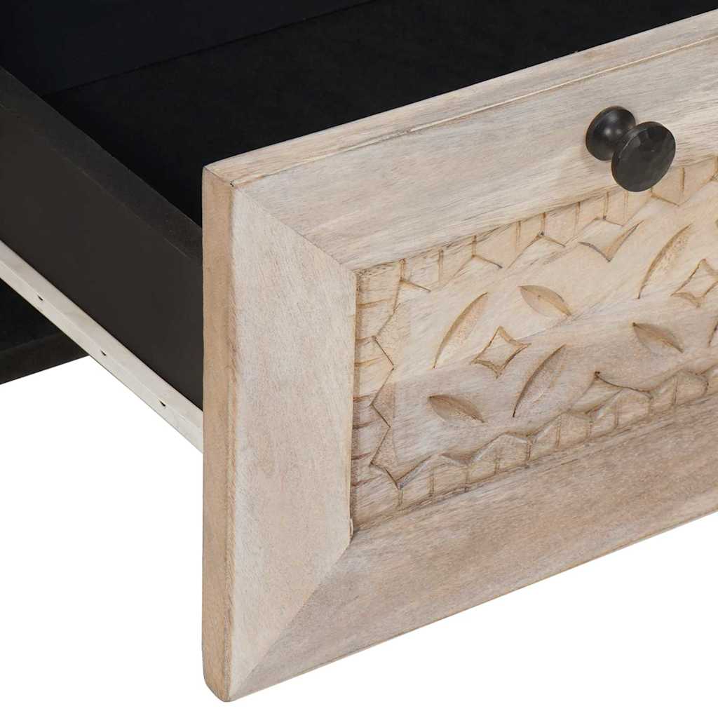 Nattbord med skuff Beige 50 x 33 x 60 cm heltre mango