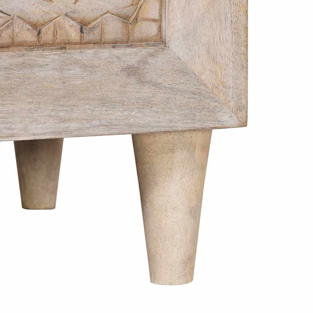 Nattbord med skuff Beige 50 x 33 x 60 cm heltre mango