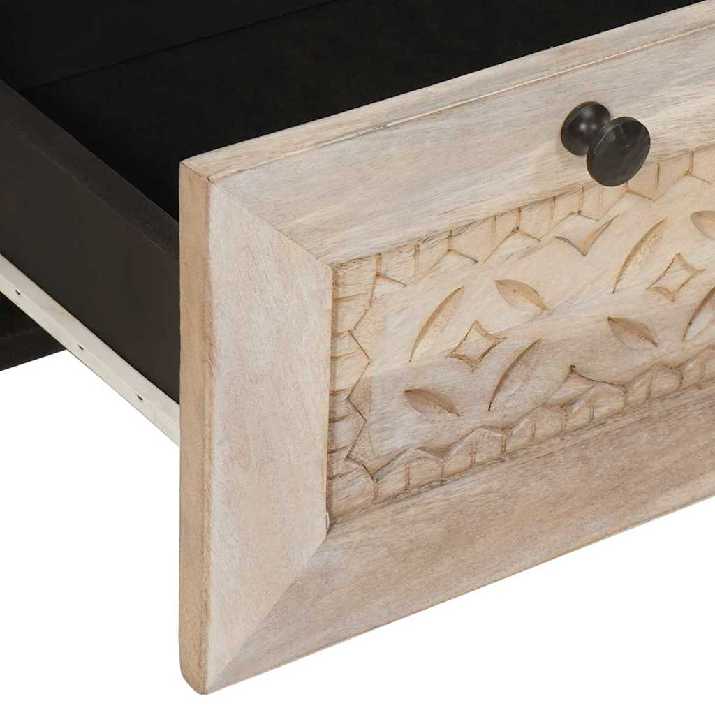 Nattbord med skuff med hylle Beige 50 x 33 x 60 cm heltre mango