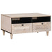 Kaffebord Blek Hvit 80 x 54 x 40 cm Massiv mango tre