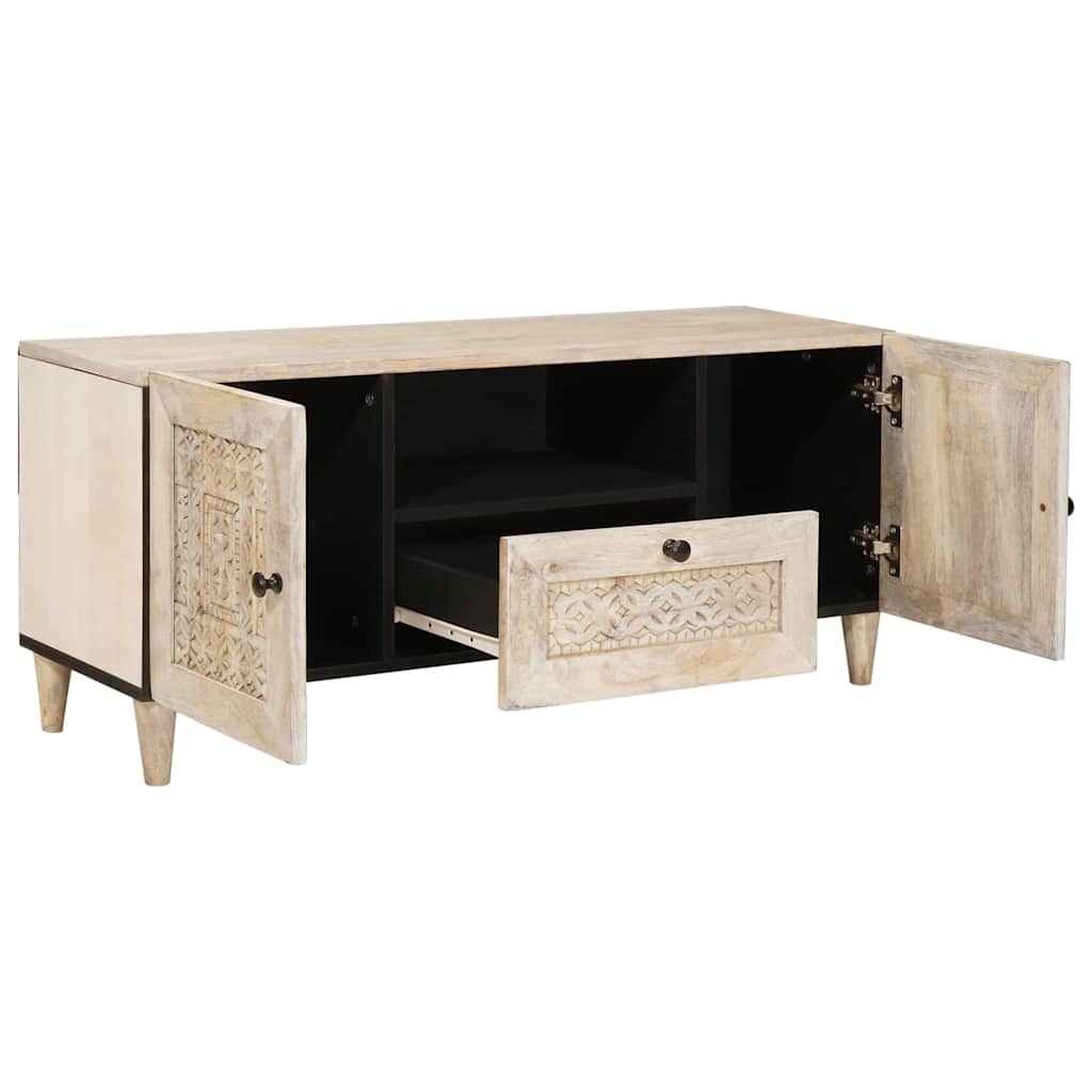 TV Enheter med skuff Hvit 105 x 33 x 46 cm Konstruert tre