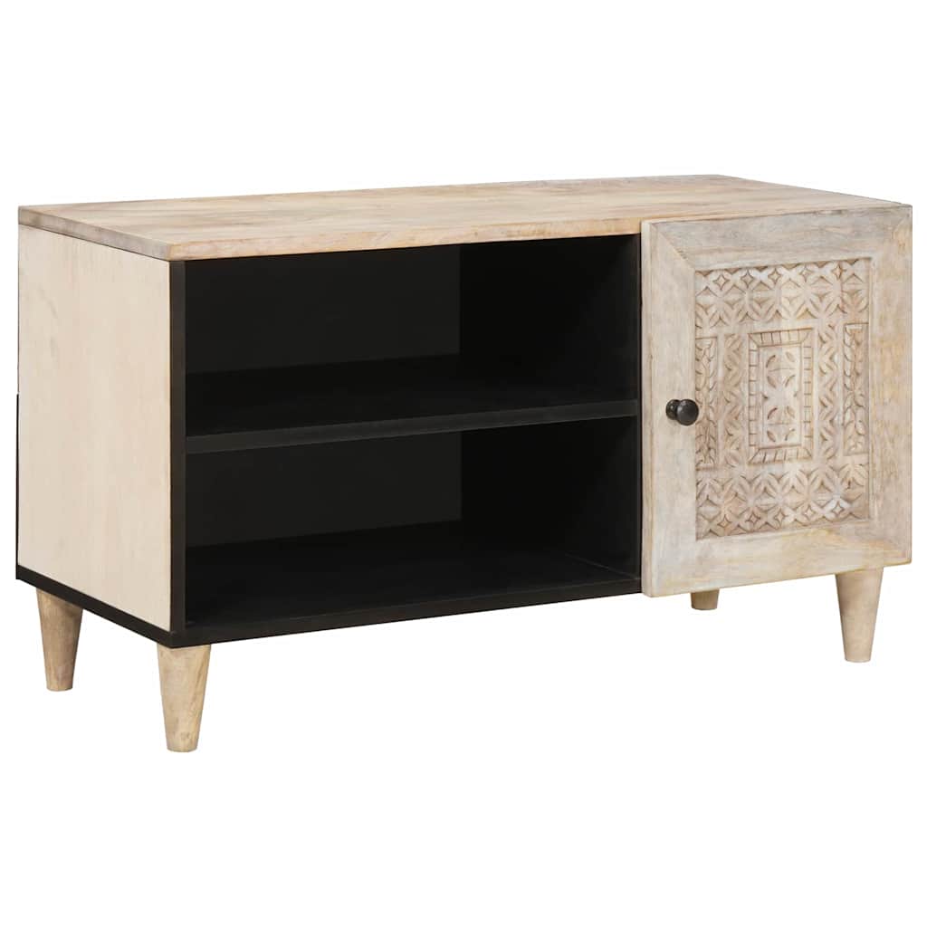 TV Enheter med hylle Hvit 80 x 33 x 46 cm Konstruert tre
