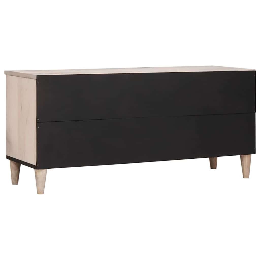 TV-skap med skuff Blek Hvit 100 x 33 x 46 cm Massiv mango tre