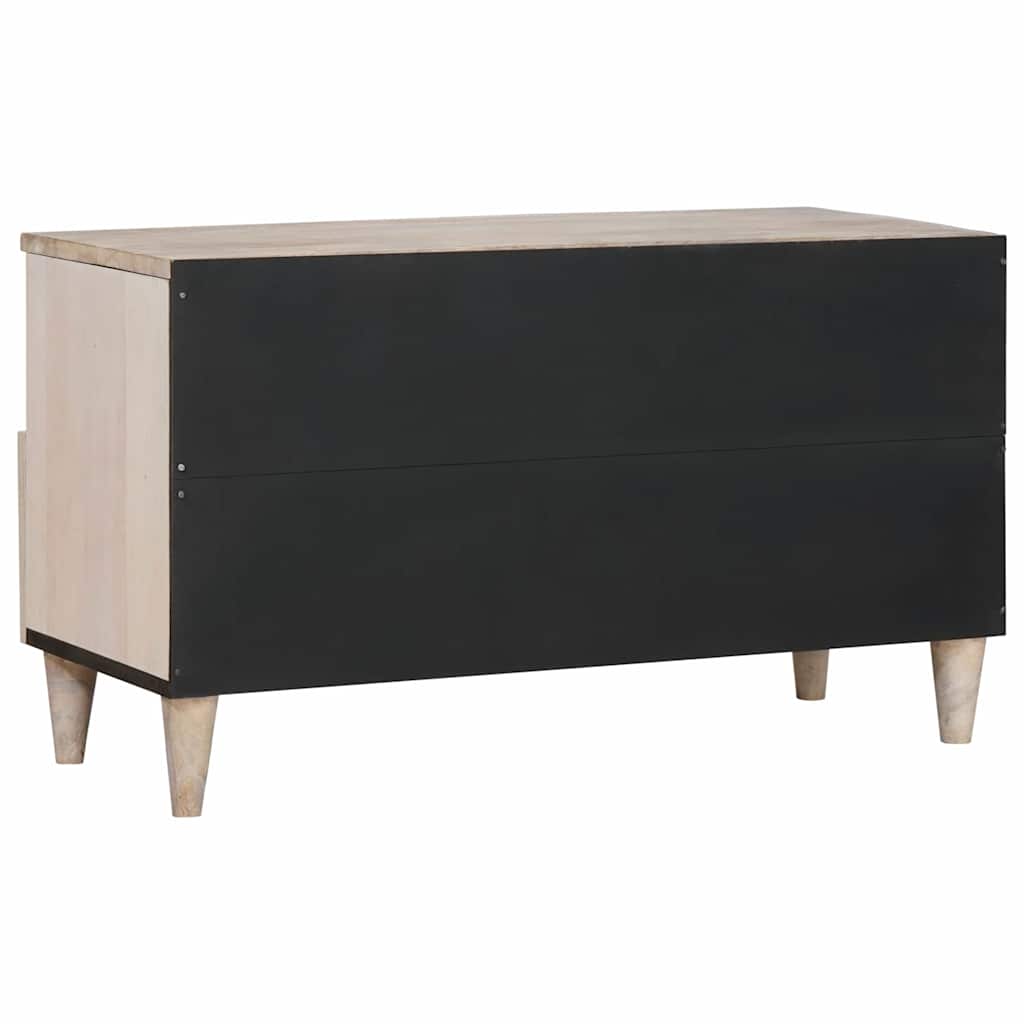 TV-skap med skuff Blek Hvit 80 x 33 x 46 cm Massiv mango tre