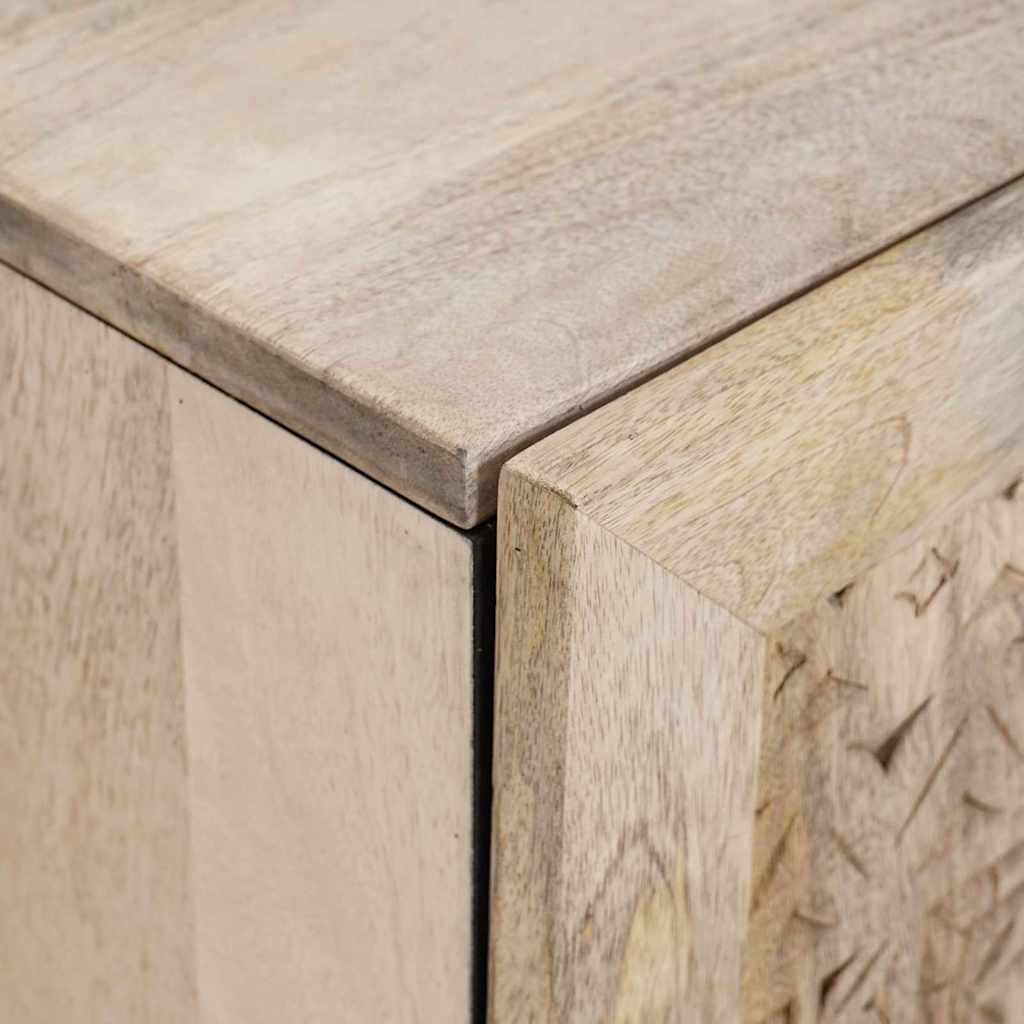Baderomsskap Veggmontert Hvit 62 x 33 x 58 cm Massiv mangotre