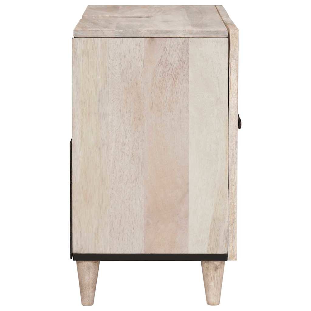 Baderomsskap Veggmontert Hvit 62 x 33 x 58 cm Massiv mangotre