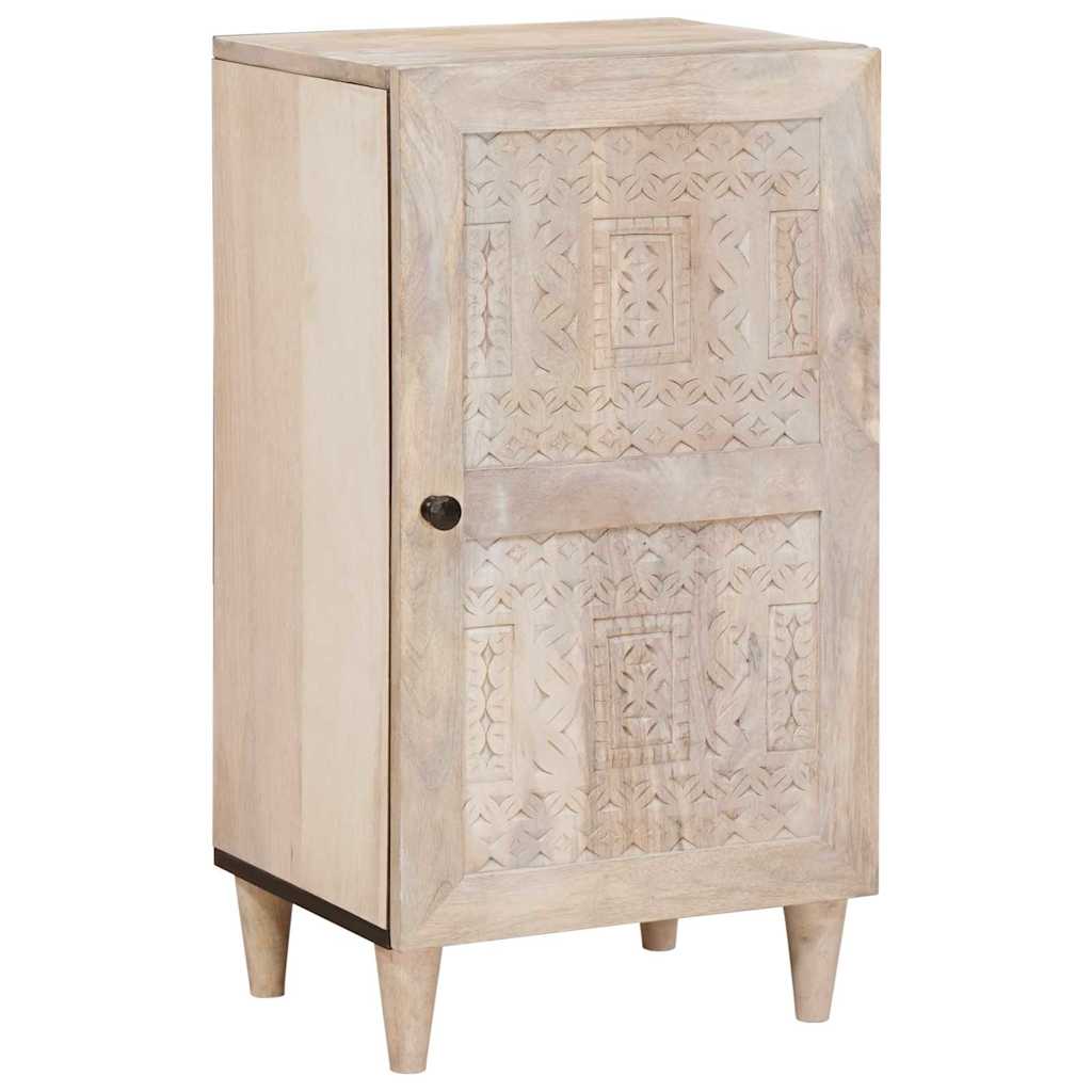 Serviesskap Blek Hvit 40 x 33 x 75 cm Massiv mango tre