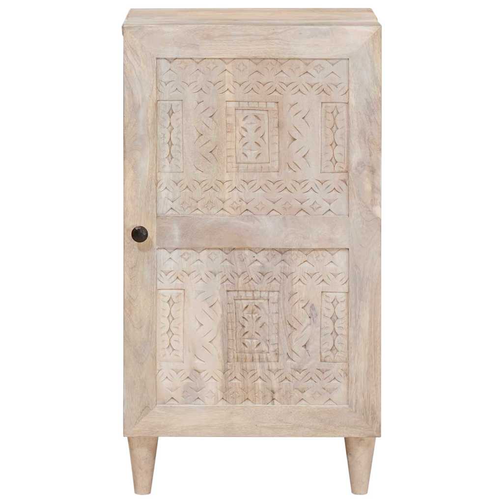 Serviesskap Blek Hvit 40 x 33 x 75 cm Massiv mango tre