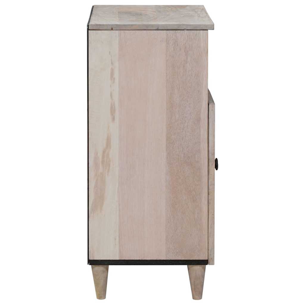 Serviesskap Blek Hvit 60 x 33 x 75 cm Massiv mango tre