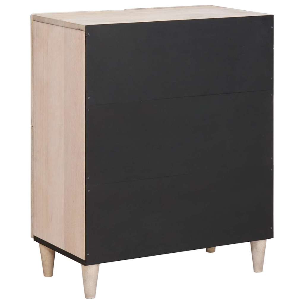 Serviesskap Blek Hvit 60 x 33 x 75 cm Massiv mango tre