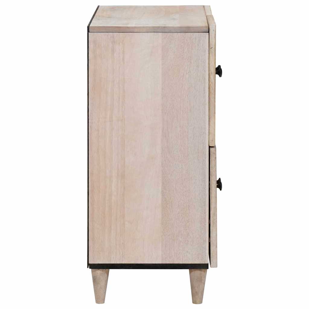 Serviesskap Blek Hvit 60 x 33 x 75 cm Massiv mango tre