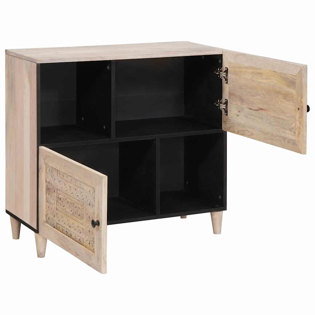 Serviesskap Blek Hvit 80 x 33 x 75 cm Massiv mango tre