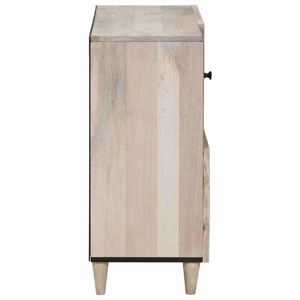 Serviesskap Blek Hvit 80 x 33 x 75 cm Massiv mango tre