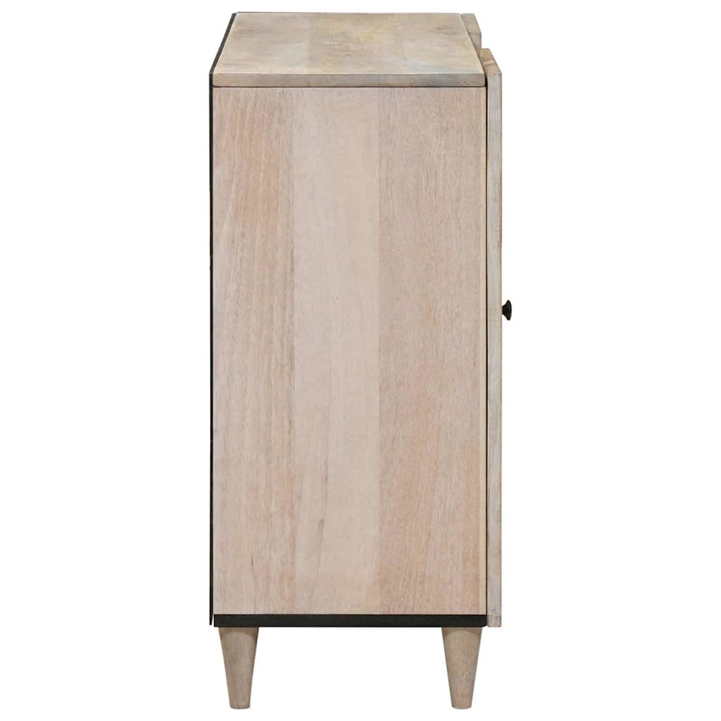 Serviesskap Blek Hvit 90 x 33 x 75 cm Massiv mango tre