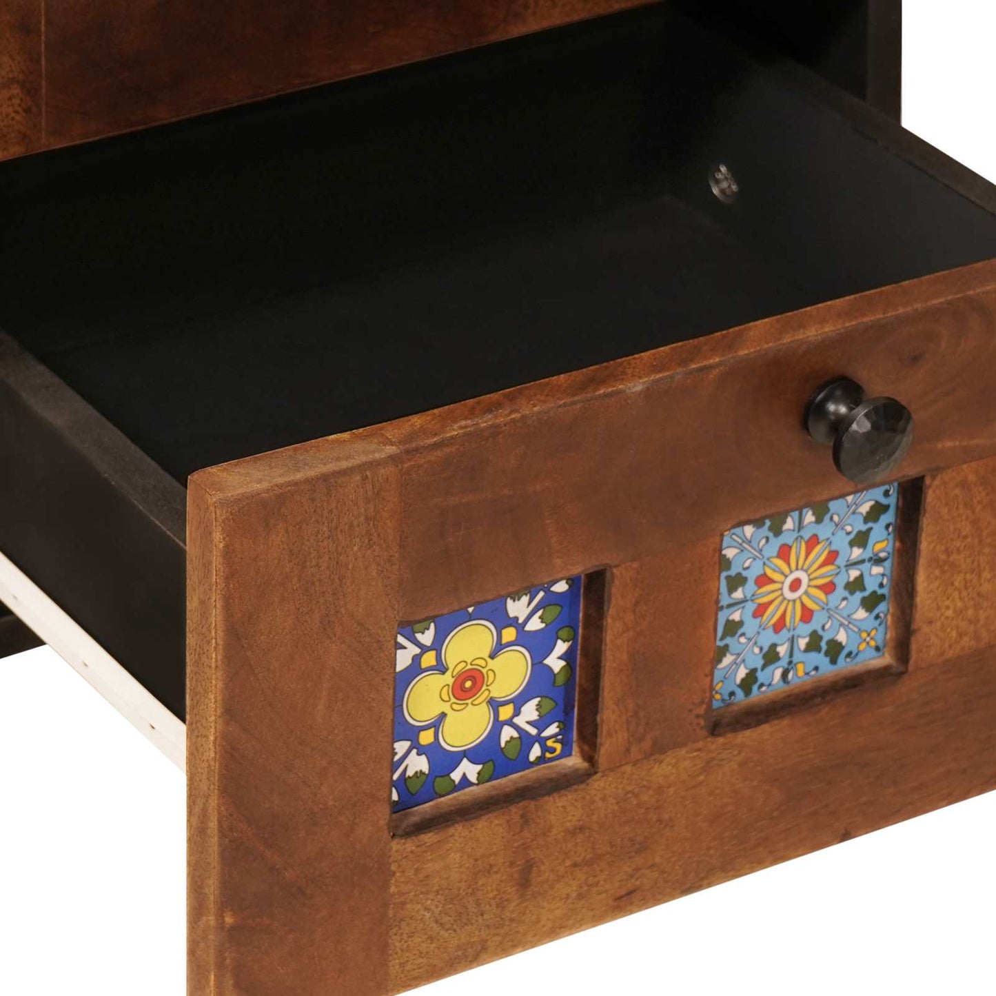 Nattbordskap 2 pcs Brun 40 x 33 x 46 cm Massiv mango tre