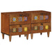 Nattbordskap 2 pcs Brun 40 x 33 x 46 cm Massiv mango tre