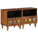 Nattbordskap 2 pcs Brun 40 x 33 x 46 cm Massiv mango tre