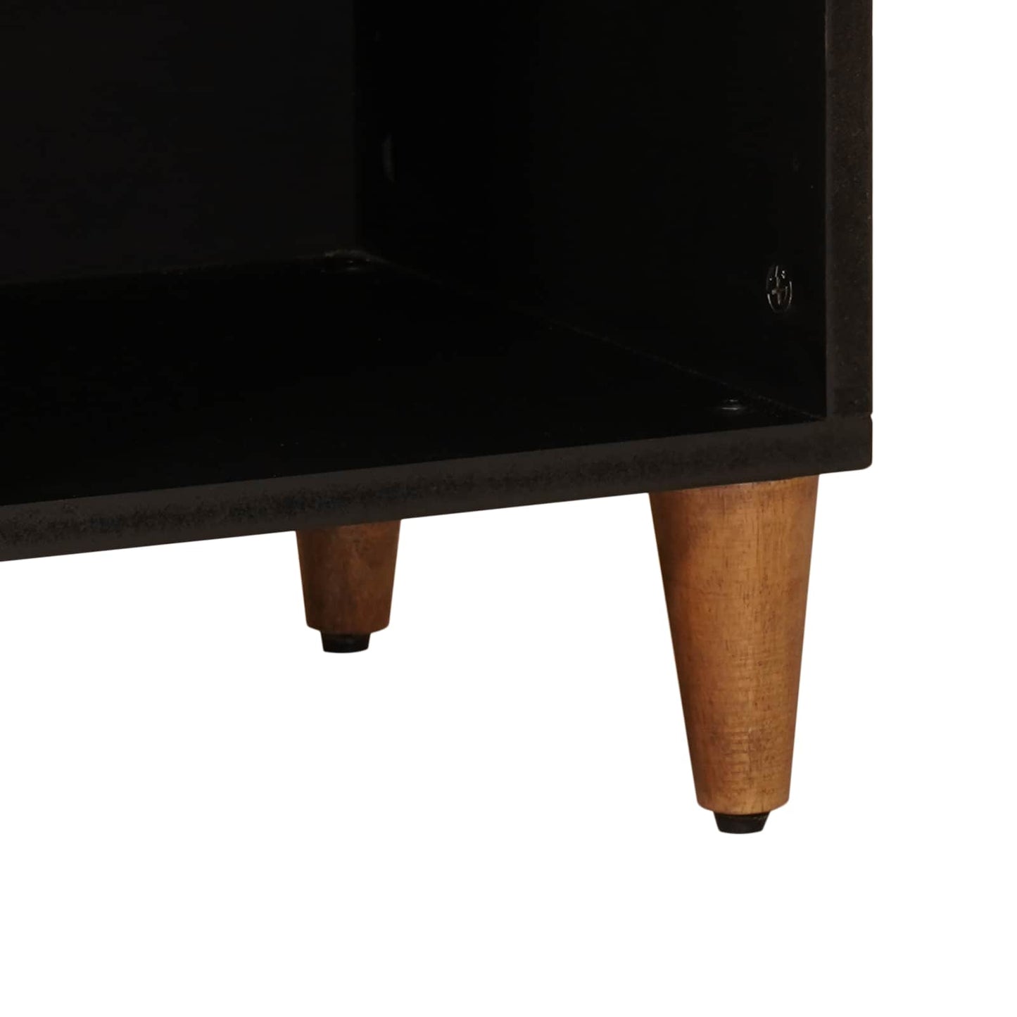 Serviesskap med dør Valnøtt 80 x 33 x 75 cm Massiv mango tre