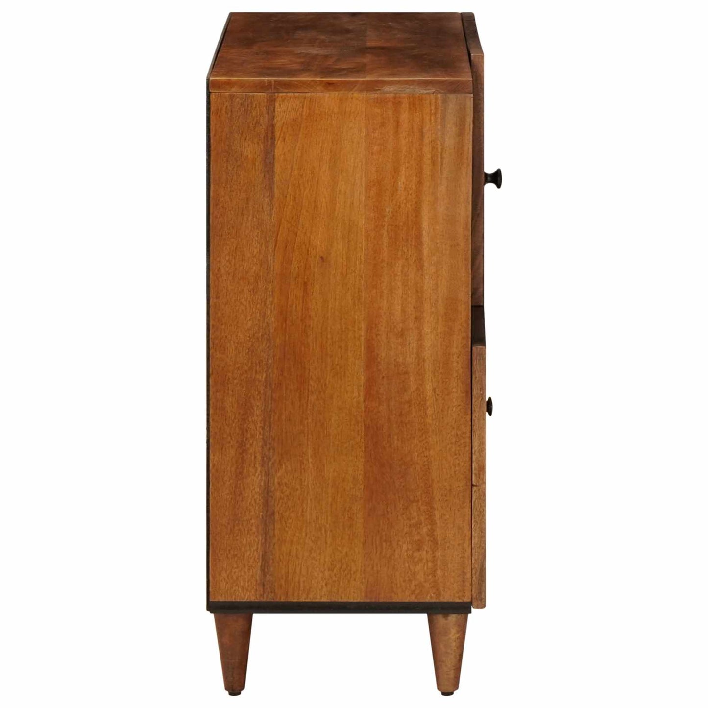 Serviesskap med dør Valnøtt 80 x 33 x 75 cm Massiv mango tre