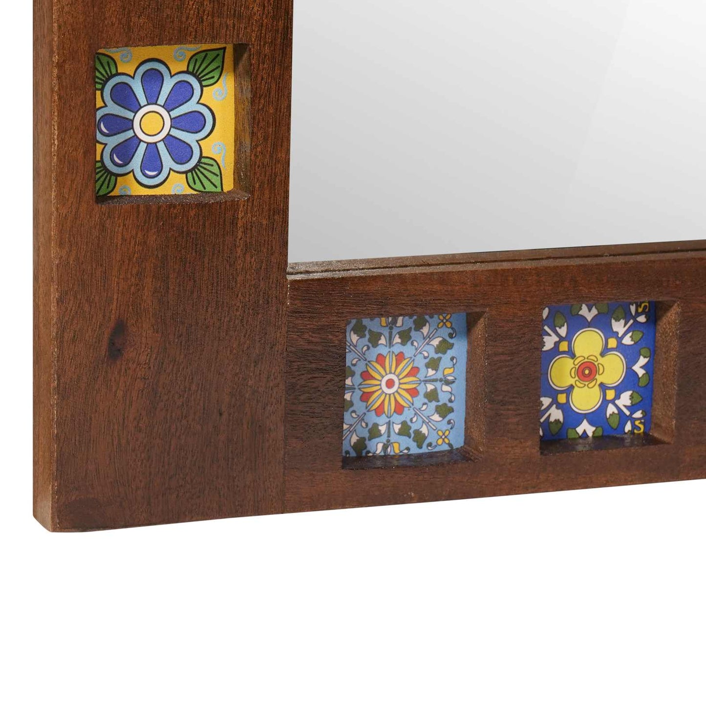 Baderomsspeil Valnøtt 50 x 70 x 2,5 cm Massiv mango tre
