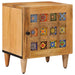 Nattbordskap Naturlig 40 x 33,5 x 46 cm Massiv mango tre vidaXL