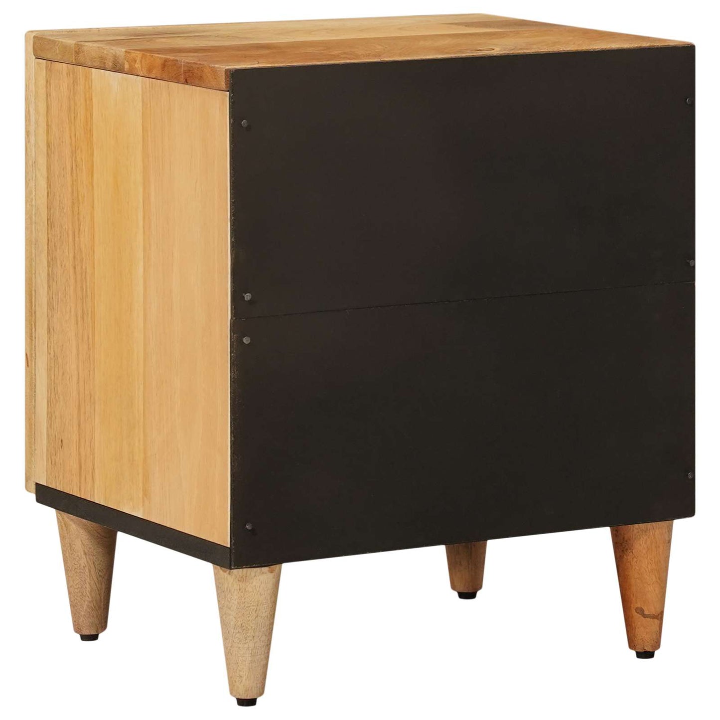 Nattbordskap 2 pcs Naturlig 40 x 33,5 x 46 cm Massiv mango tre vidaXL