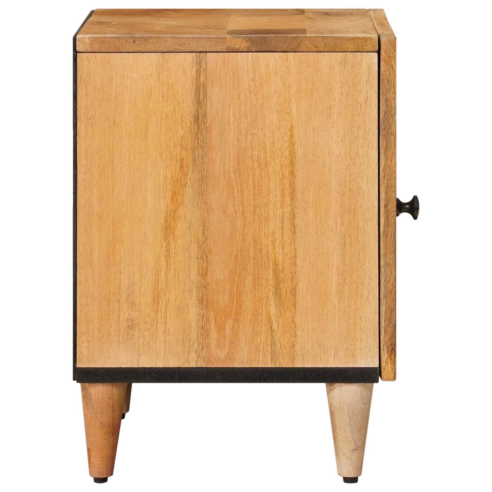 Nattbordskap 2 pcs Naturlig 40 x 33,5 x 46 cm Massiv mango tre vidaXL