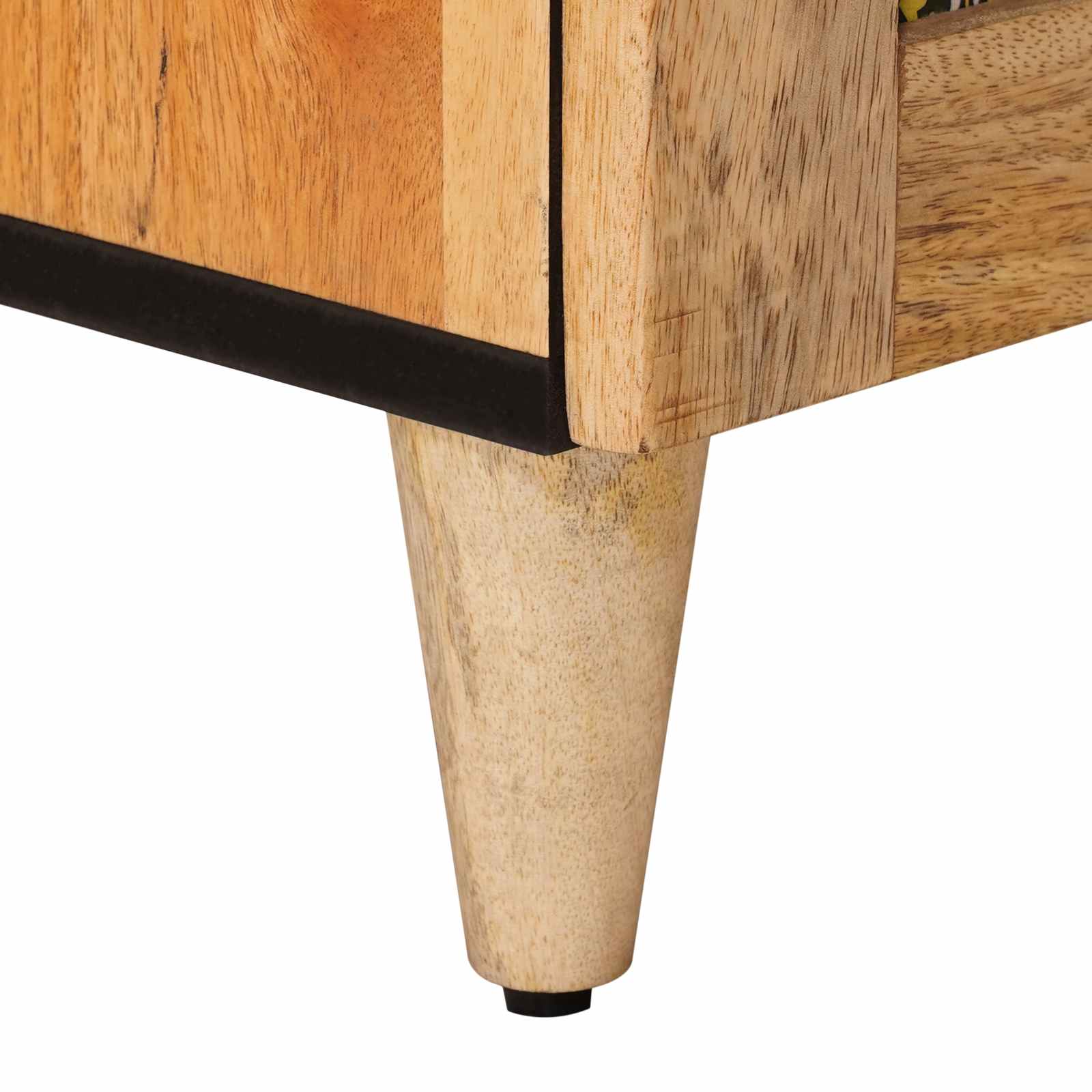 Nattbordskap 2 pcs Naturlig 40 x 33,5 x 46 cm Massiv mango tre vidaXL