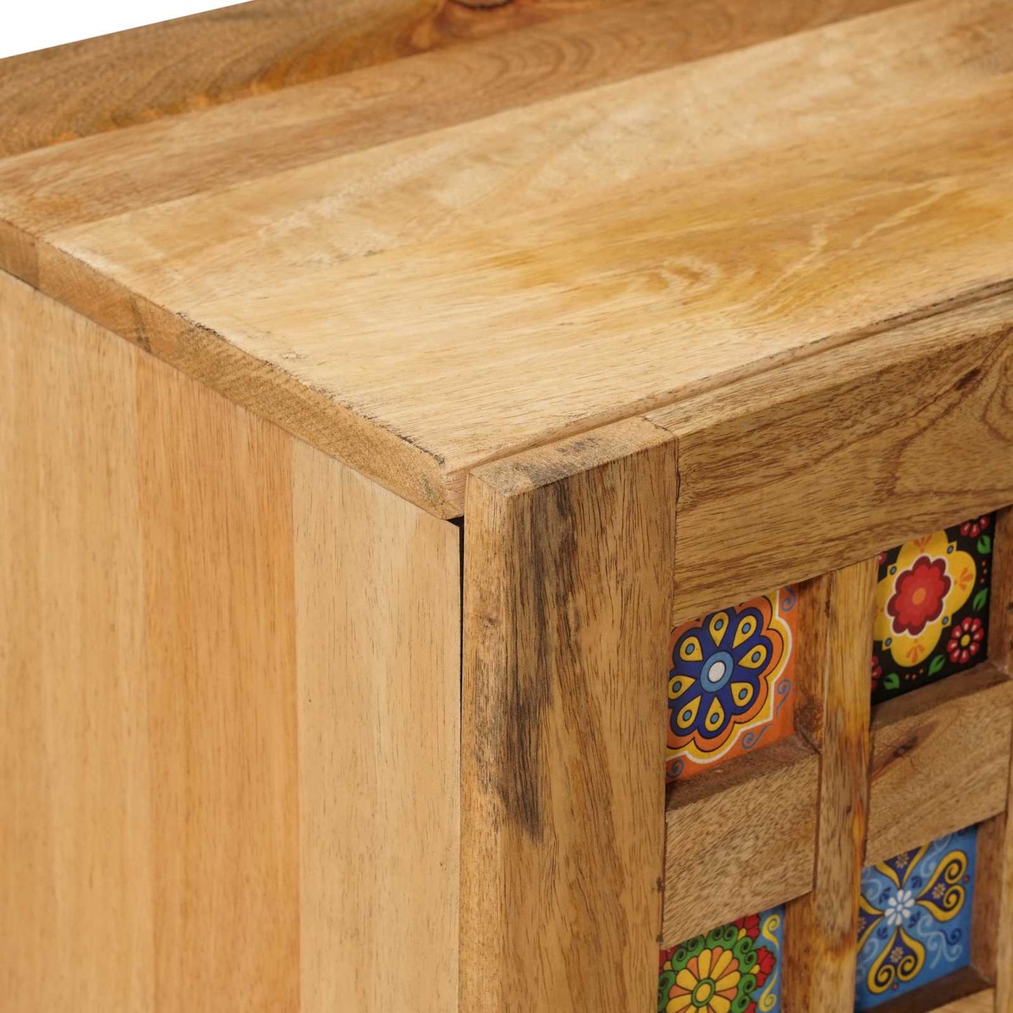 TV-skap med hylle Naturlig 105 x 33,5 x 46 cm Massiv mango tre vidaXL