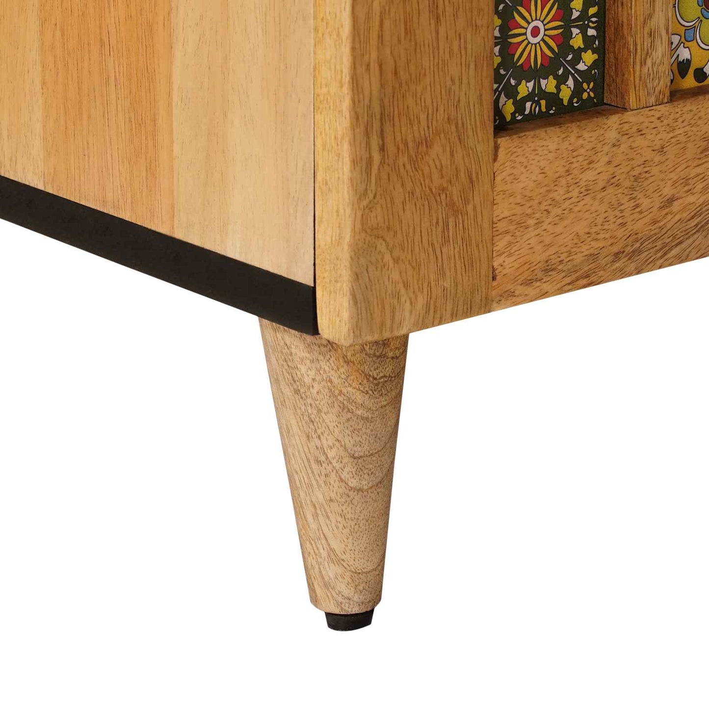 TV-skap med hylle Naturlig 105 x 33,5 x 46 cm Massiv mango tre vidaXL