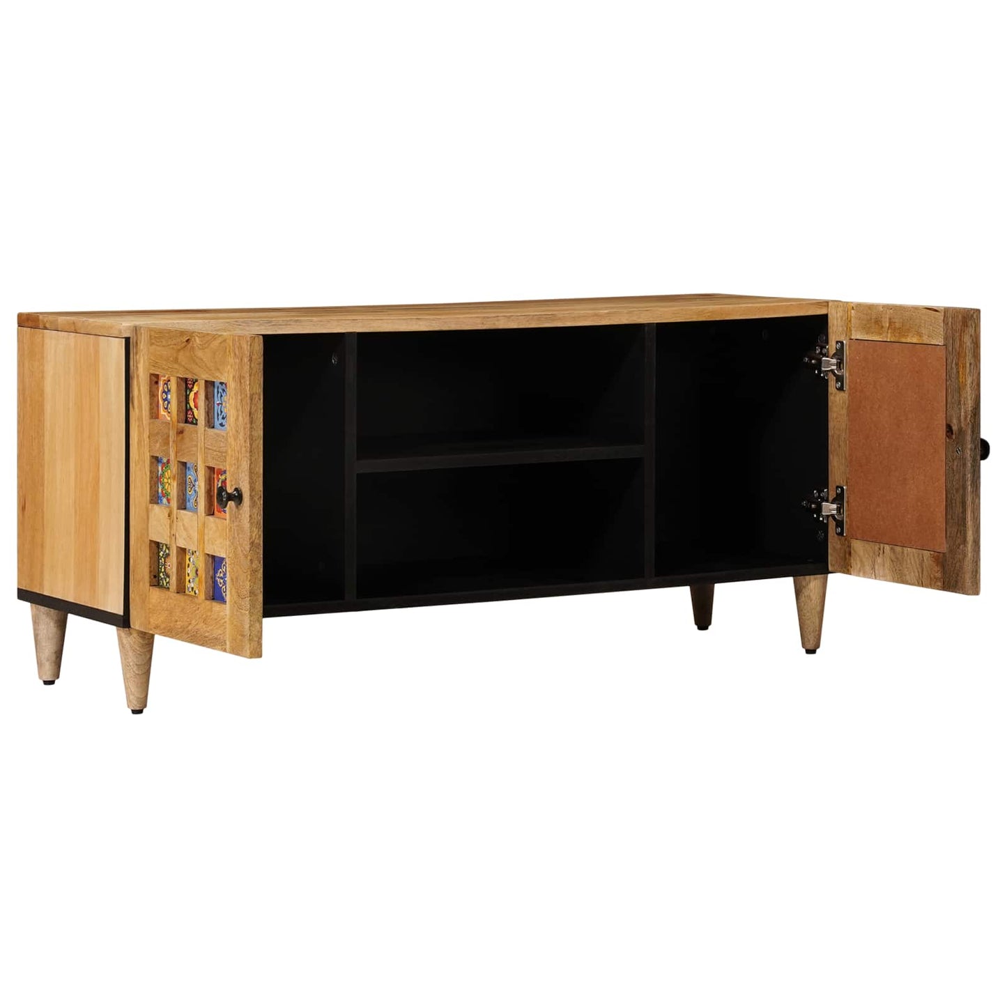 TV-skap med hylle Naturlig 105 x 33,5 x 46 cm Massiv mango tre vidaXL