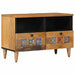 TV-skap med skuff Naturlig 70 x 33 x 46 cm Massiv mango tre vidaXL