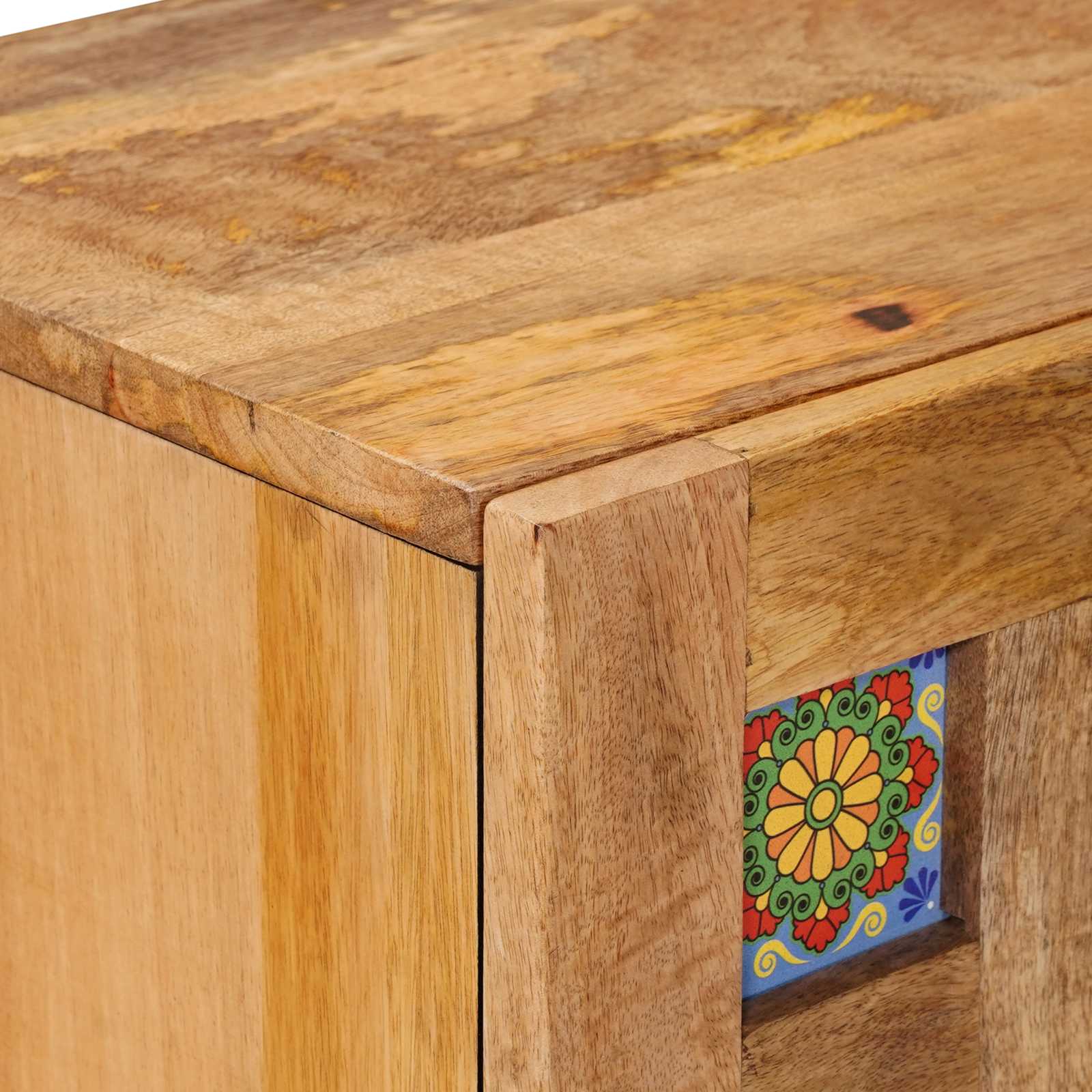 Serviesskap Naturlig 60 x 33,5 x 75 cm Massiv mango tre vidaXL