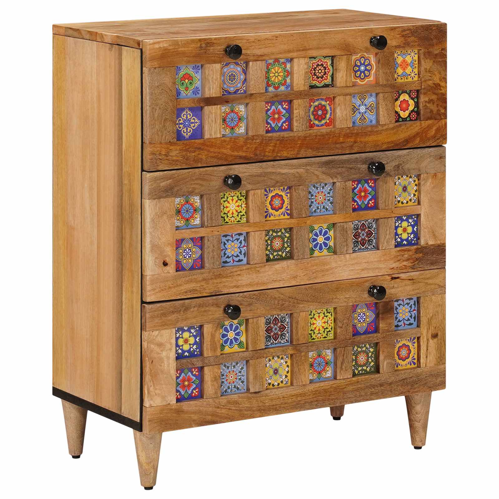 Serviesskap Naturlig 60 x 33 x 75 cm Massiv mango tre vidaXL