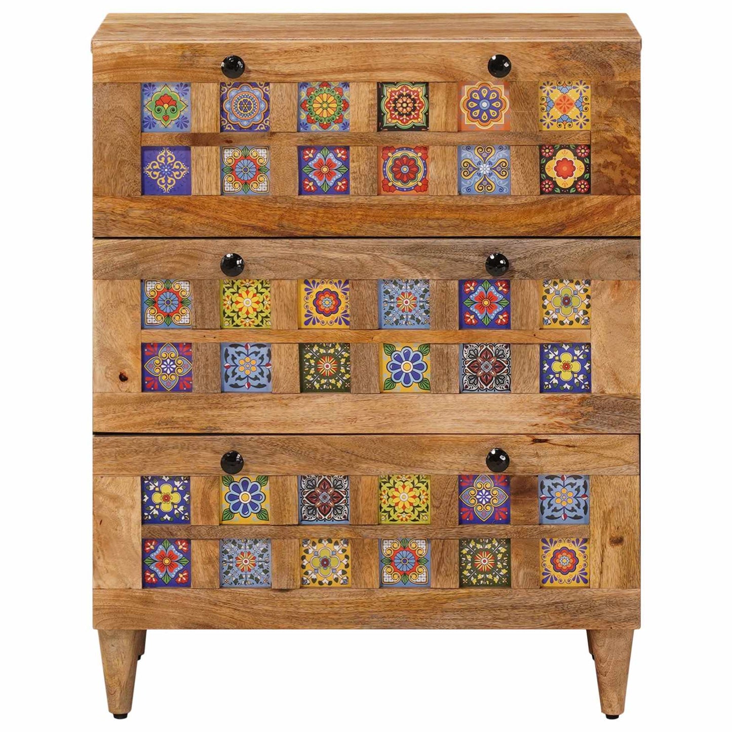 Serviesskap Naturlig 60 x 33 x 75 cm Massiv mango tre vidaXL
