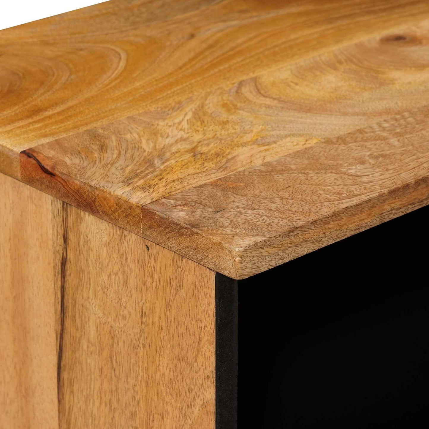 Nattbordskap 2 pcs Naturlig 40 x 33 x 46 cm Massiv mango tre