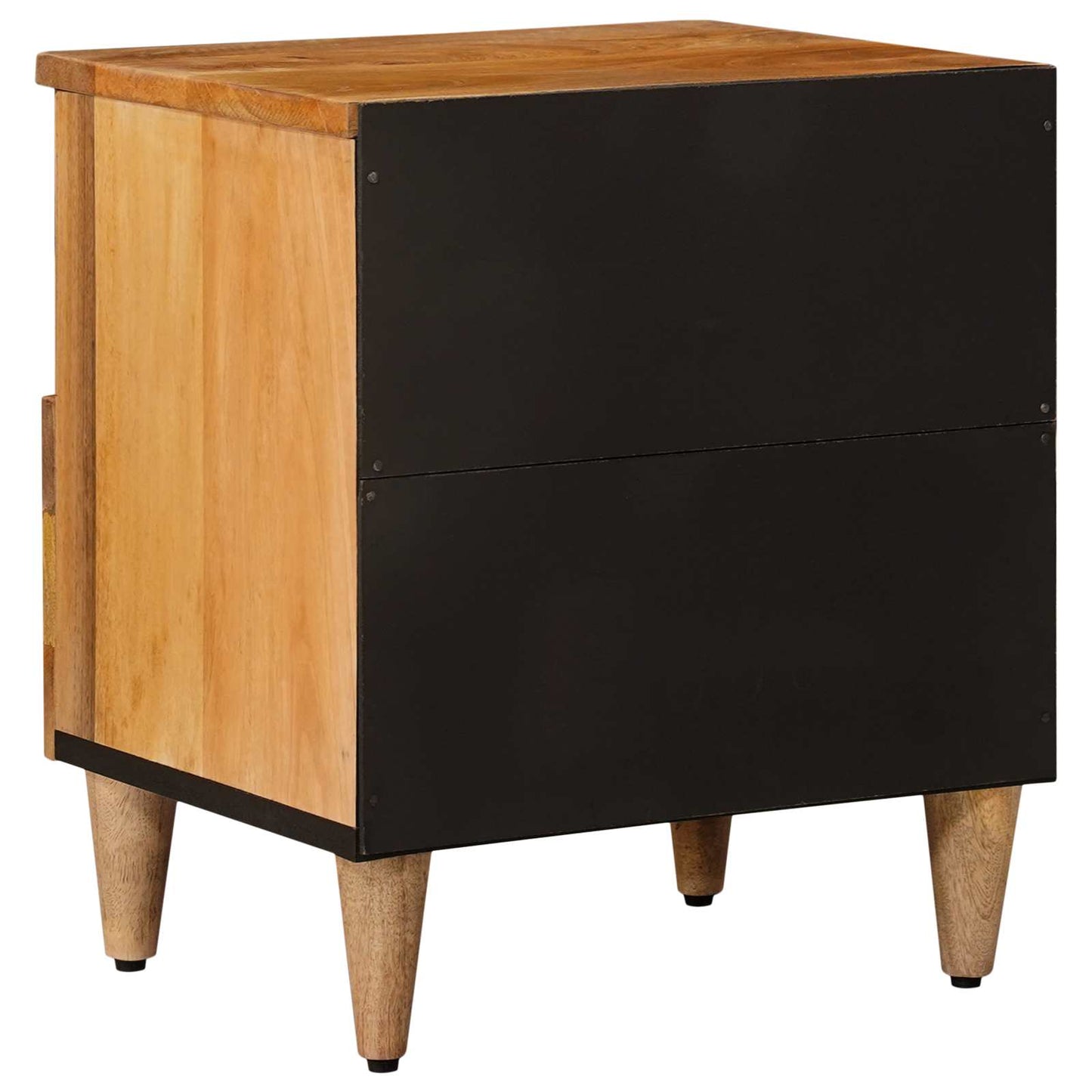 Nattbordskap 2 pcs Naturlig 40 x 33 x 46 cm Massiv mango tre
