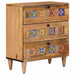 Nattbordskap Naturlig 50 x 33 x 62 cm Massiv mango tre vidaXL