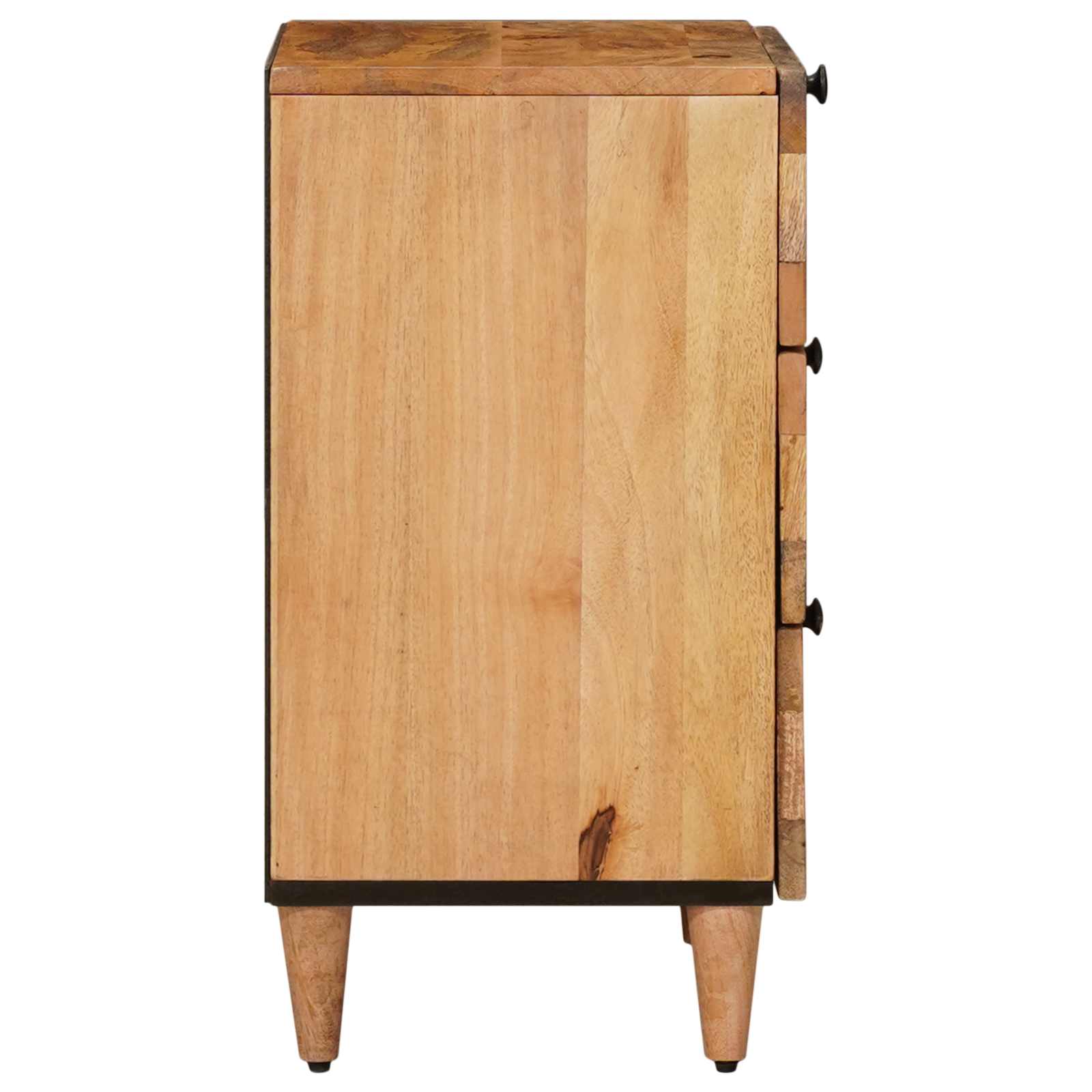 Nattbordskap Naturlig 50 x 33 x 62 cm Massiv mango tre vidaXL