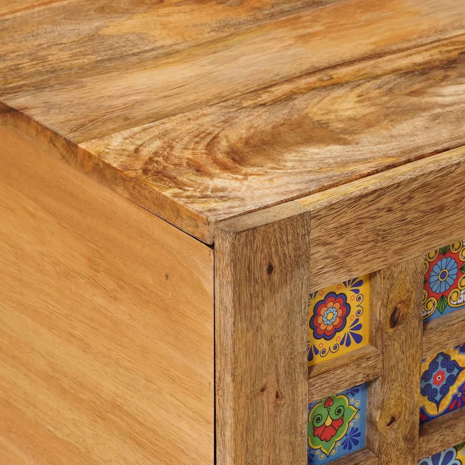 Kaffebord Naturlig 100 x 54 x 40 cm Massiv mango tre vidaXL