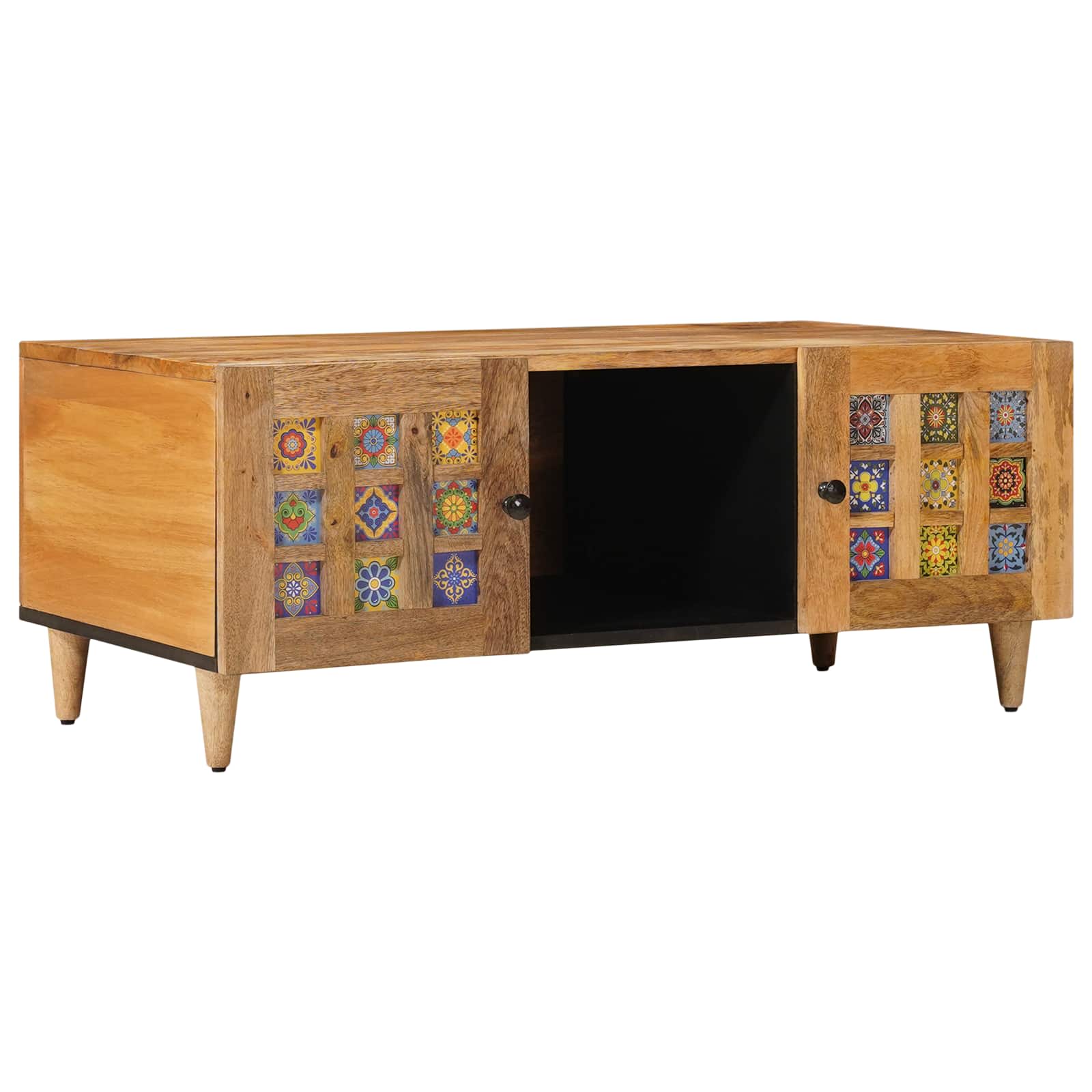 Kaffebord Naturlig 100 x 54 x 40 cm Massiv mango tre vidaXL