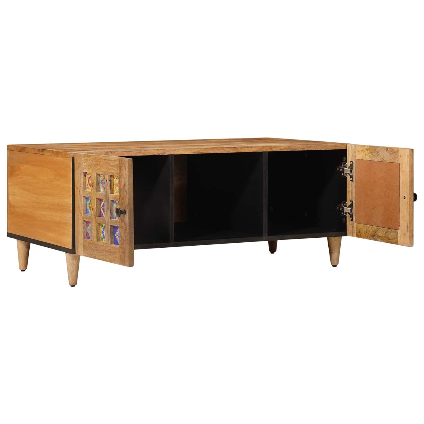 Kaffebord Naturlig 100 x 54 x 40 cm Massiv mango tre vidaXL