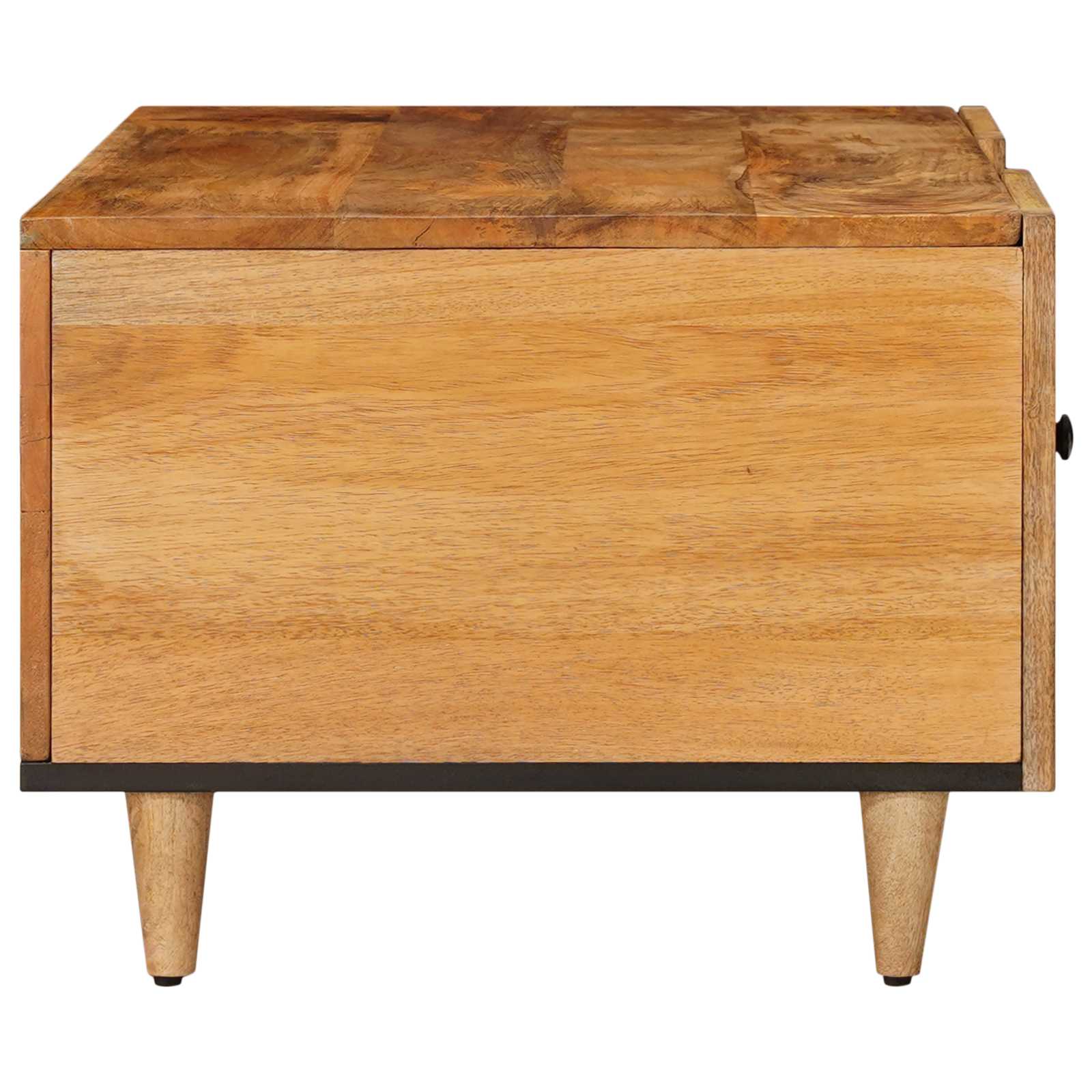 Kaffebord Naturlig 100 x 54 x 40 cm Massiv mango tre vidaXL