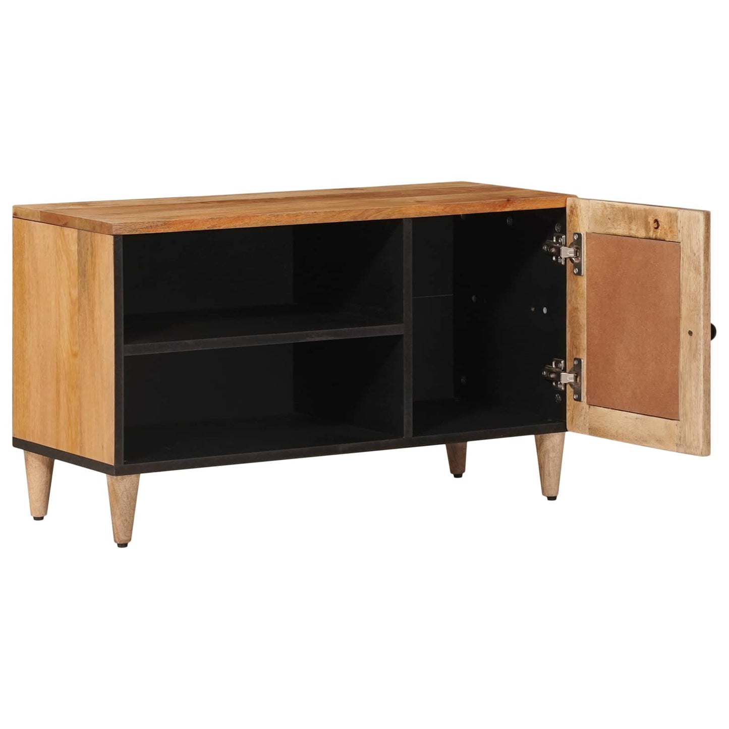 TV-skap med lagring Naturlig 80 x 31,5 x 46 cm Massiv mango tre vidaXL