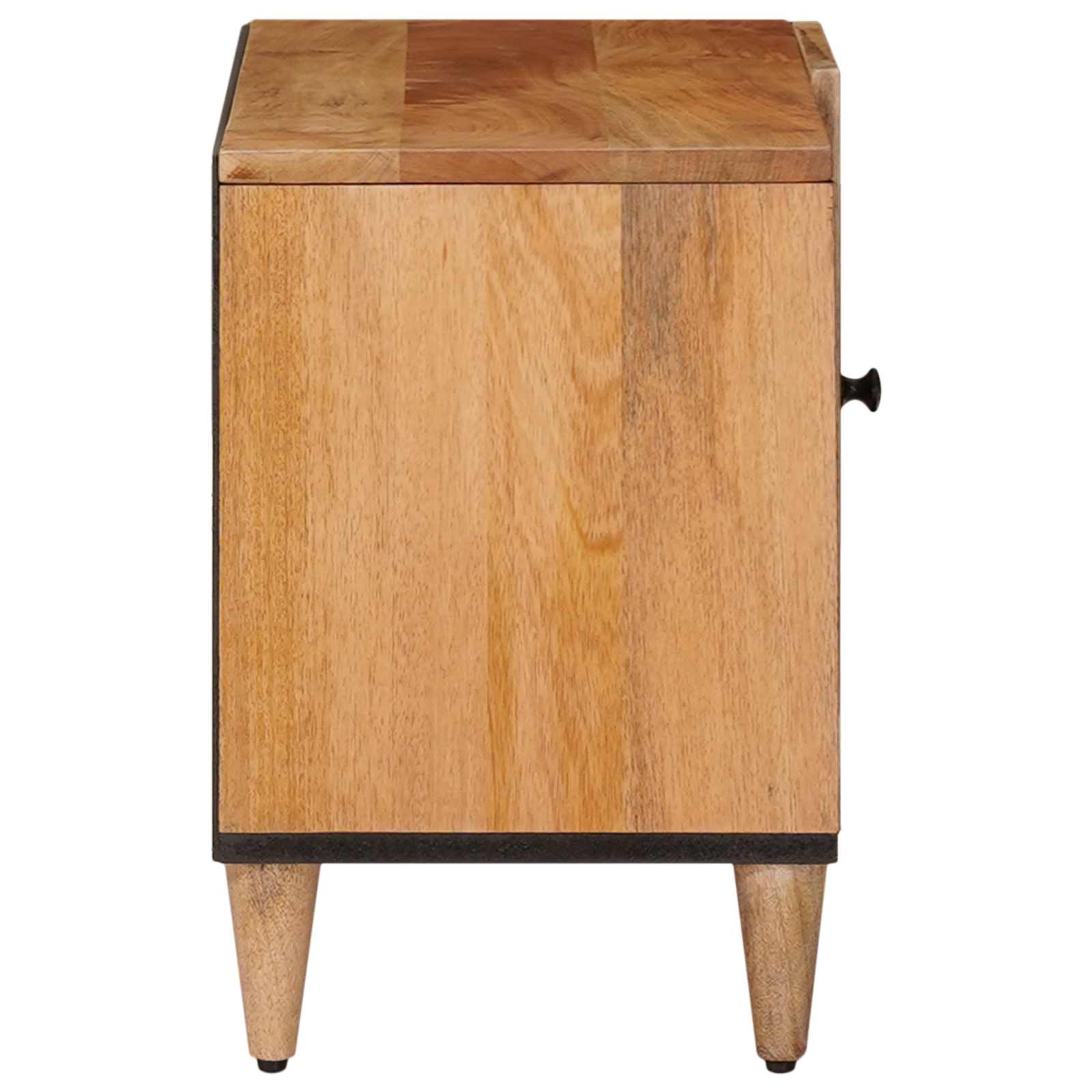 TV-skap med lagring Naturlig 80 x 31,5 x 46 cm Massiv mango tre vidaXL