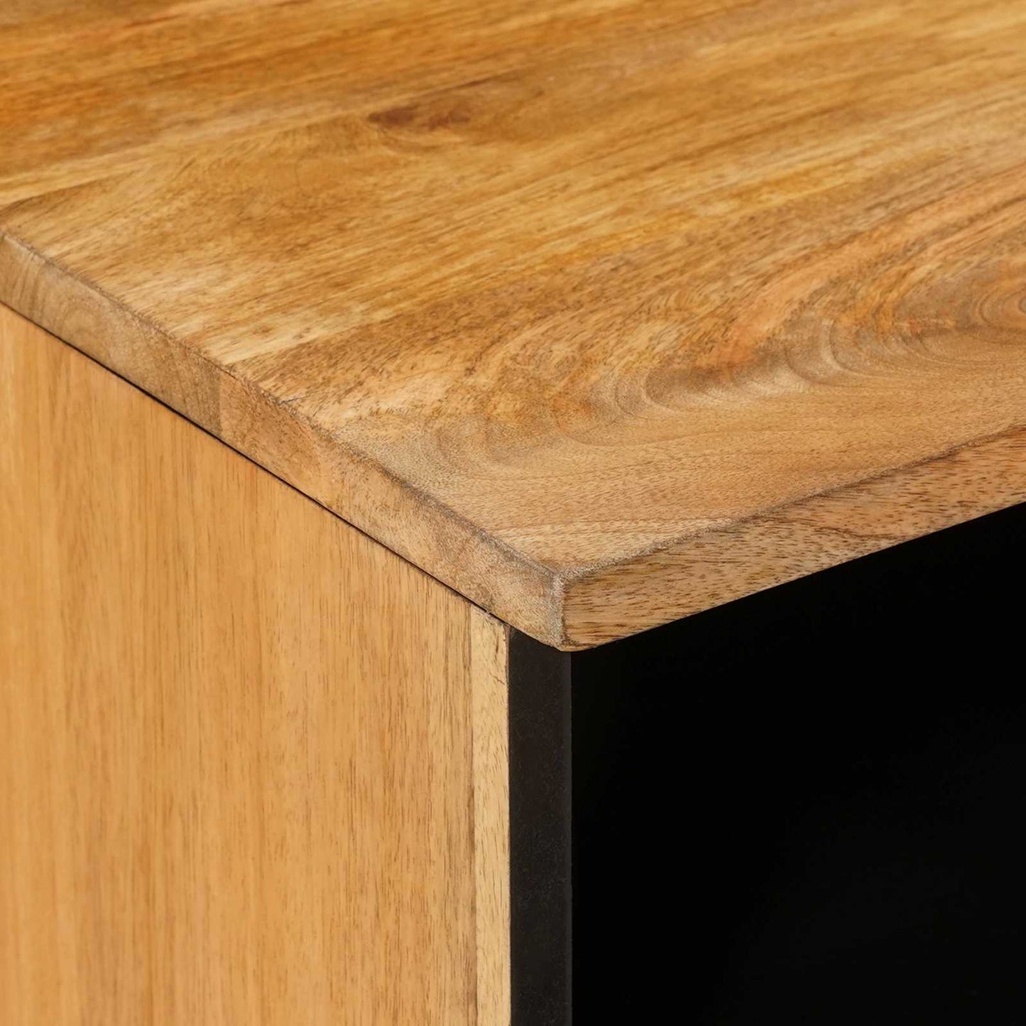 TV-skap med skuff Naturlig 100 x 33,5 x 46 cm Massiv mango tre vidaXL